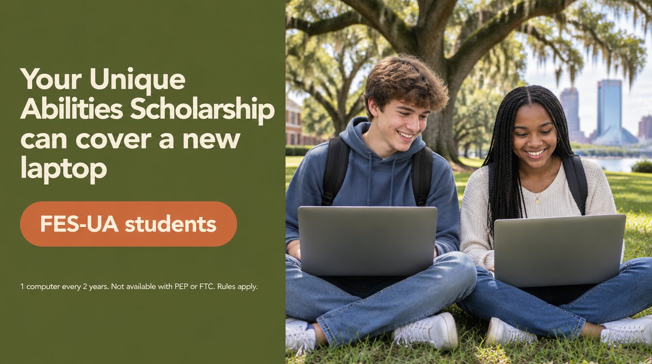 Florida Unique Abilities Scholarship new laptop for Jacksonville students: one computer every two years